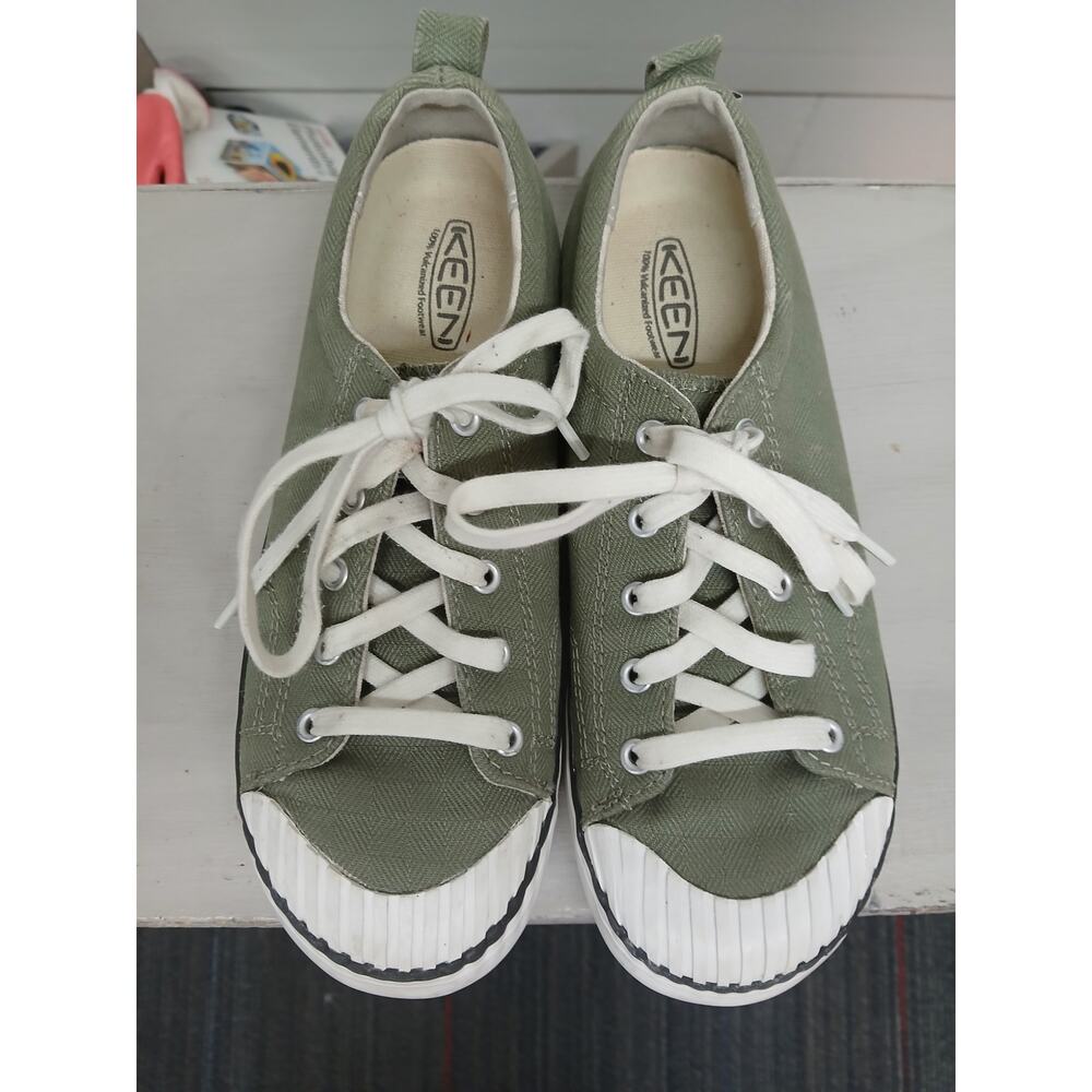 KEEN Women's Elsa Canvas Sneakers size 8 olive green - Picture 4 of 10
